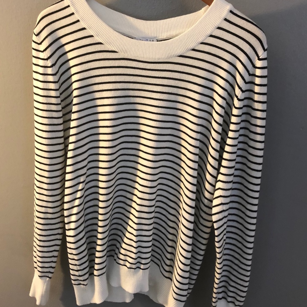 Striped sweater with super cute back detail